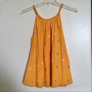 Old Navy Orange Patterned Flared Halter Top 🧡